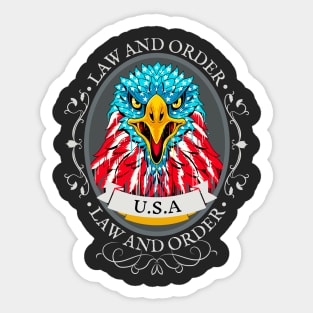 Law and Order American Eagle Sticker